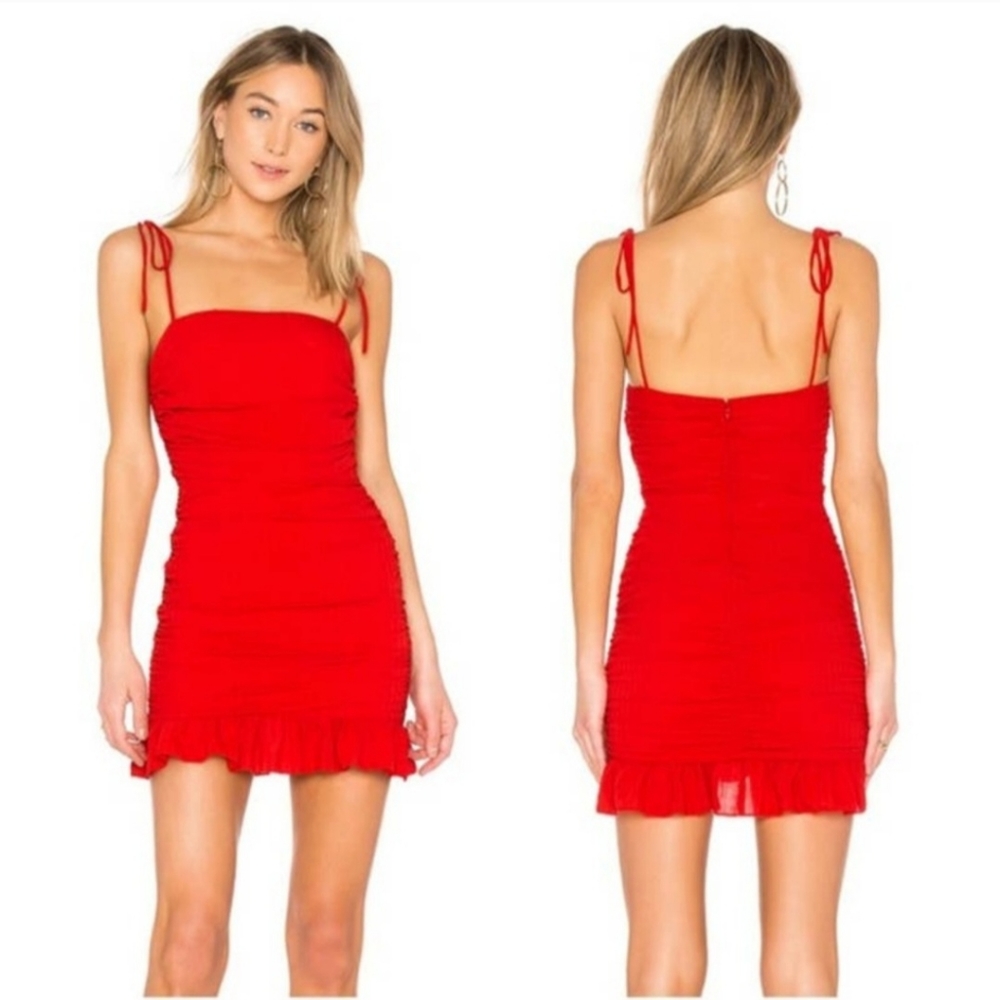 Lovers & Friends Size Large New With Tags Amy Mini Dress in Cherry Red